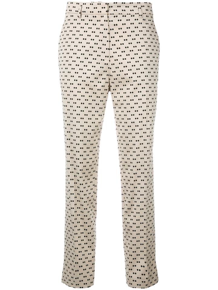 Christian Wijnants - Little Dots Trousers - Women - Ramie/spandex/elastane/viscose - 44, Women's, Pink/purple, Ramie/spandex/elastane/viscose