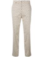 Christian Wijnants - Little Dots Trousers - Women - Ramie/spandex/elastane/viscose - 44, Women's, Pink/purple, Ramie/spandex/elastane/viscose