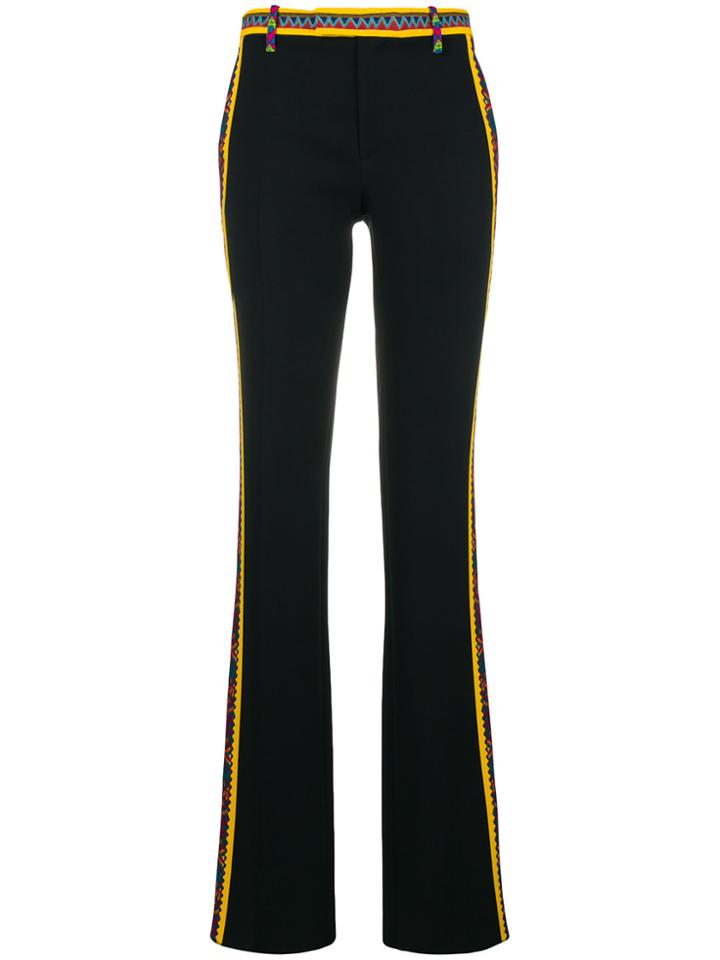 Etro Side Stripe Boot-cut Trousers - Black