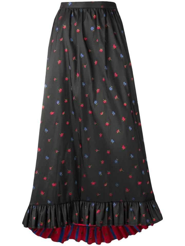 Philosophy Di Lorenzo Serafini Flower Long Skirt - Black