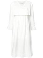 Renli Su V-neck Midi Dress, Women's, Size: Medium, White, Cotton