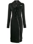 Palm Angels Ruffle Track Style Dress - Black