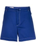 Maison Kitsuné Satin Shorts - Blue