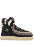 Mou Mou Fw111006a Eski Sneaker Star Patch Offb Leather/fur/exotic