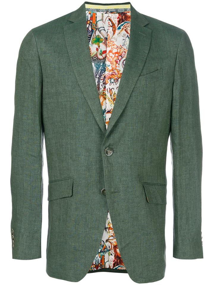 Etro Classic Blazer - Green