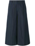08sircus Striped Cropped Trousers - Blue