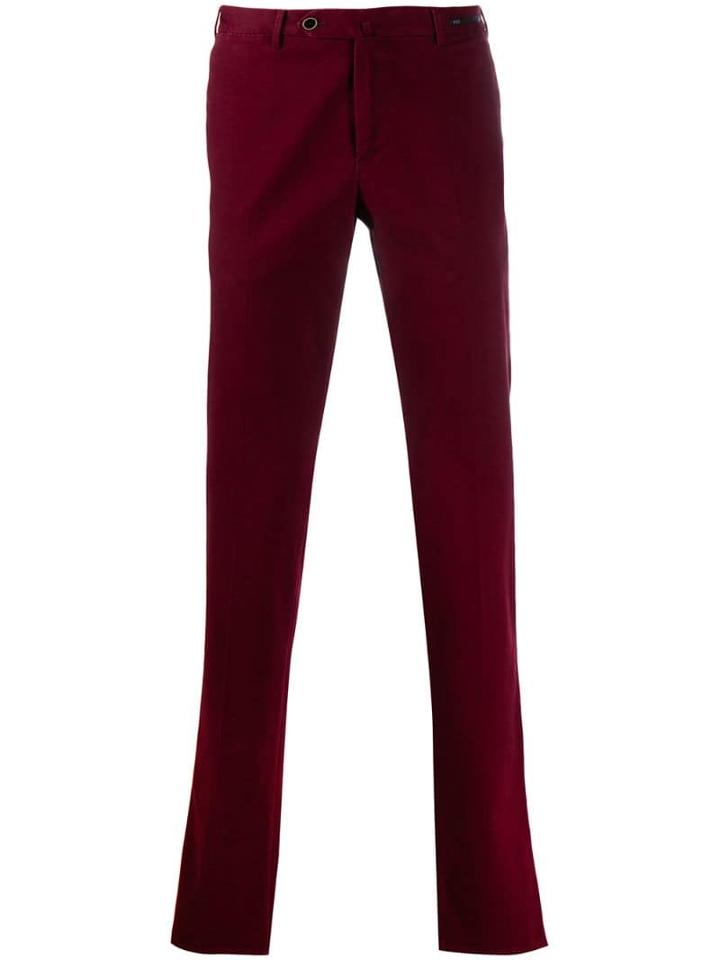 Pt01 Straight Leg Chinos - Red