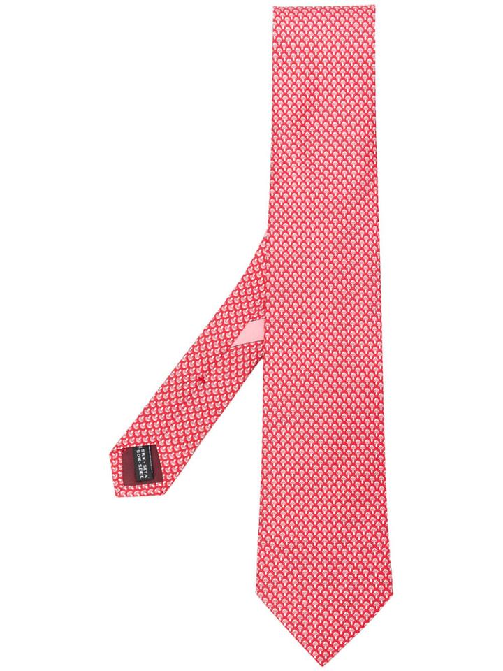 Salvatore Ferragamo Mushroom Print Tie - Red