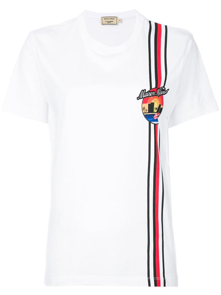 Maison Kitsuné Stripe Detail T-shirt - White