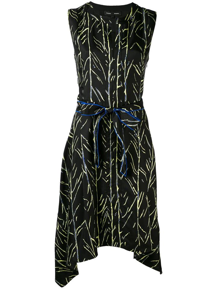 Proenza Schouler - Branch Print Dress - Women - Silk - 6, Black, Silk