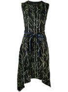 Proenza Schouler - Branch Print Dress - Women - Silk - 6, Black, Silk