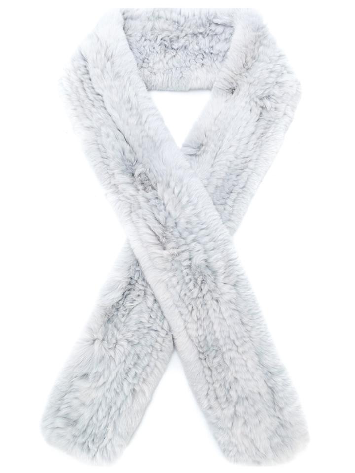 Yves Salomon Rabbit Scarf - Grey