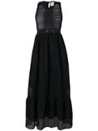 Mariuccia Embroidered Maxi Dress - Black