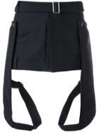 Les Hommes Leg Strap Shorts - Black