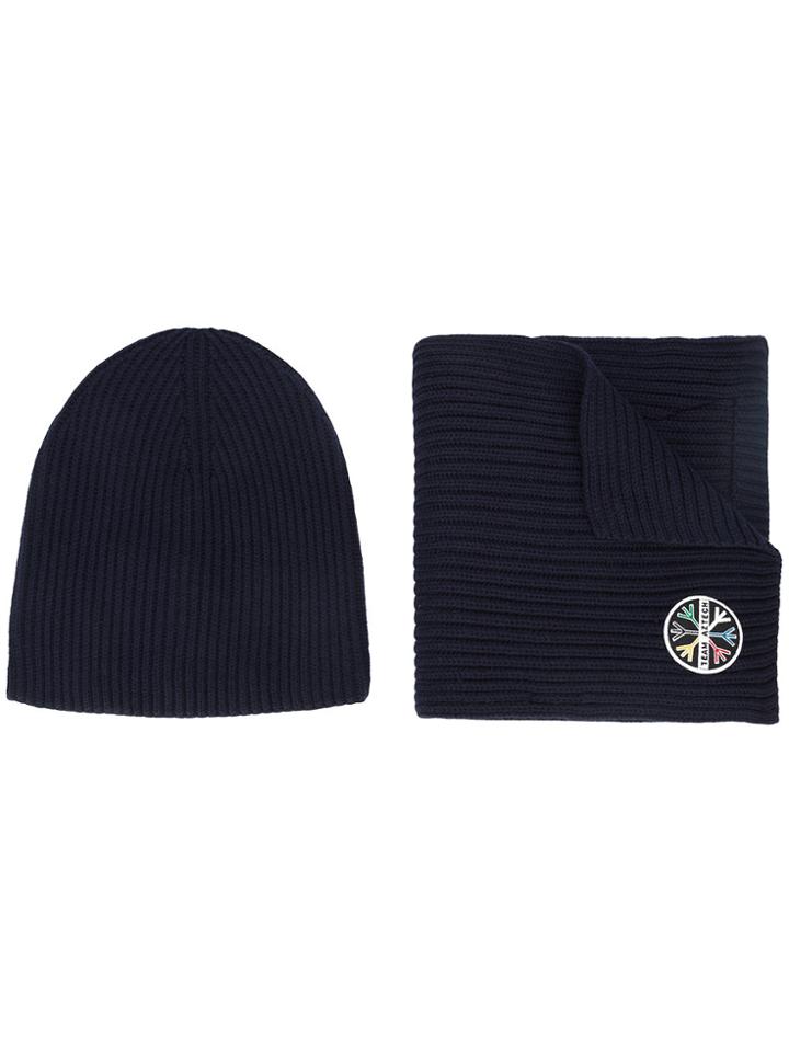 Aztech Mountain 1st Tracks Hat & Scarf - Blue