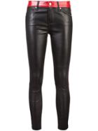 Rta Contrast Details Skinny Trousers - Black