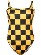 Solid & Striped Checkered Malibu One Piece - Yellow & Orange