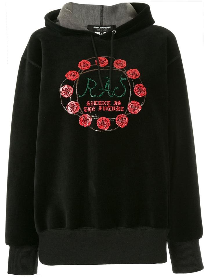 Junya Watanabe Graphic Print Hoodie - Black