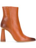 Jacquemus Structured Heel Ankle Boots - Brown