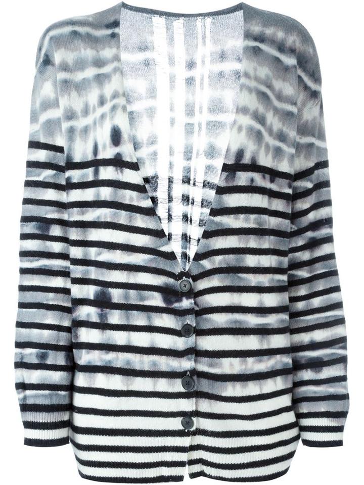 Raquel Allegra Shred Back Striped Cardigan