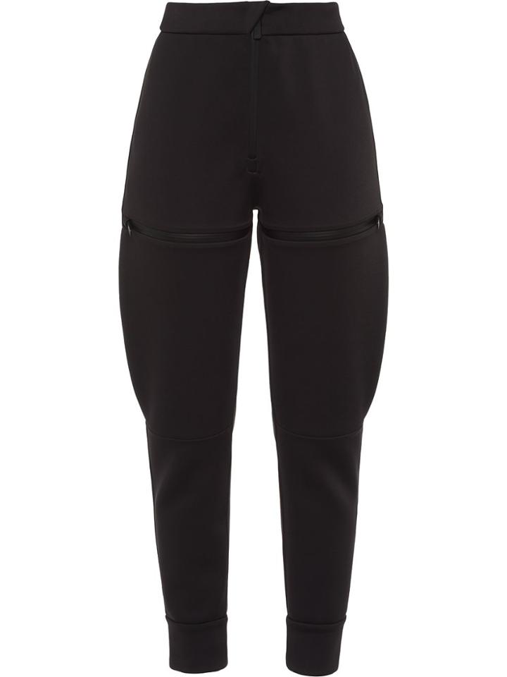 Prada Double Technical Jersey Trousers - Black