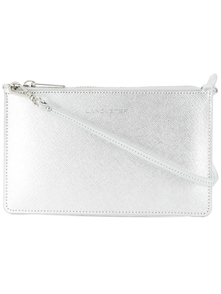 Lancaster Logo Wristlet Clutch - Metallic