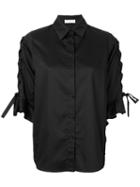 Iro - Armley Lace-up Shirt - Women - Cotton - 38, Black, Cotton
