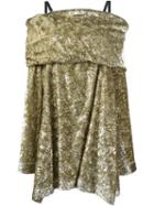 Isa Arfen Drop Shoulder Mini Dress, Women's, Size: 6, Grey, Silk/polyester