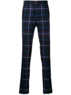 Versace Check Casual Trousers - Black