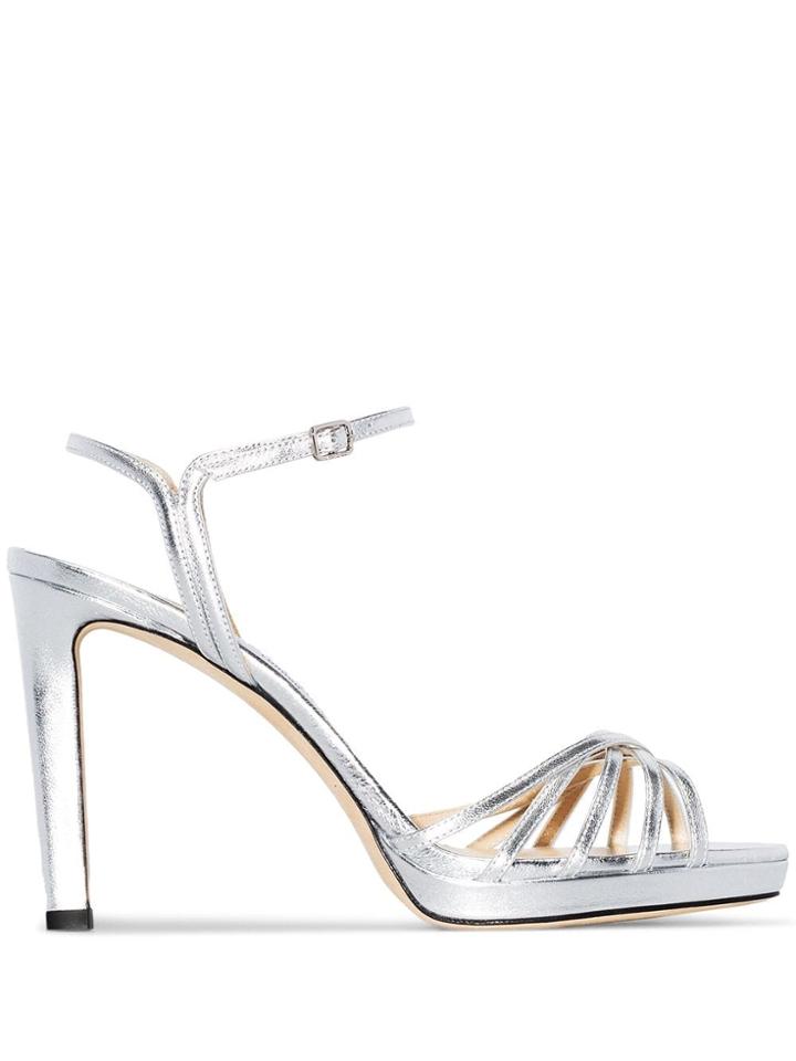 Jimmy Choo Lilah 100mm Platform Sandals - Metallic