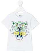 Kenzo Kids - Tiger Print T-shirt - Kids - Cotton - 24 Mth, White