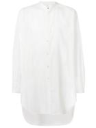 Saint Laurent Striped Tunisian Collar Shirt - White