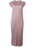 Pleats Please By Issey Miyake Sleeveless Midi Dress - Brown