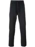 Dolce & Gabbana - Slim Fit Trousers - Men - Cotton/calf Leather/spandex/elastane/virgin Wool - 50, Grey, Cotton/calf Leather/spandex/elastane/virgin Wool