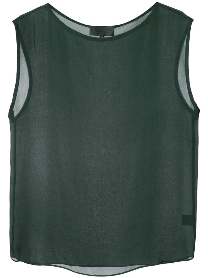 Nili Lotan Sleeveless Fitted Blouse - Green