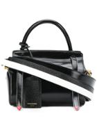 Thom Browne Small Mixed Leather 3-strap Bag - Black