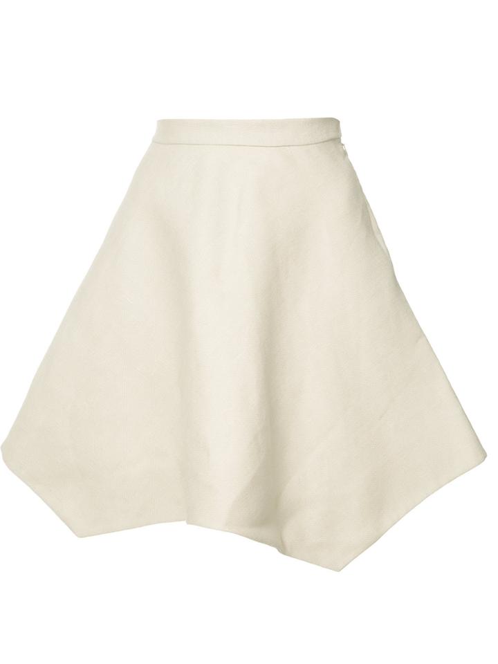 Delpozo Jagged Hem A-line Skirt - Nude & Neutrals
