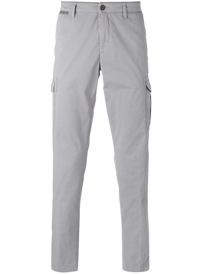 Eleventy Straight Trousers, Men's, Size: 38, Grey, Cotton/spandex/elastane