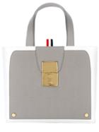 Thom Browne - Trompe L'oeil Tote - Women - Leather - One Size, White, Leather