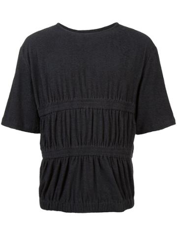 Chin Mens Gathered T-shirt - Black