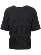Chin Mens Gathered T-shirt - Black