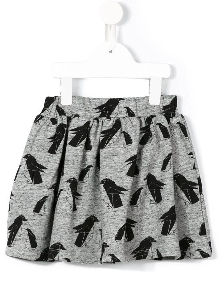 Finger In The Nose 'annix' Penguin Print Skirt, Girl's, Size: 6 Yrs, Grey