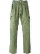 Bleu De Paname Patch Pocket Trousers, Men's, Size: 33, Green, Cotton