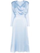 Matériel V-neck Cut-out Dress - Blue