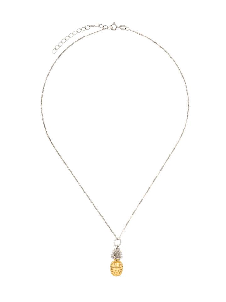 True Rocks Small Pineapple Pendant Necklace - Metallic