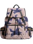 Burberry The Large Rucksack In Bird Print And Leather - Multicolour