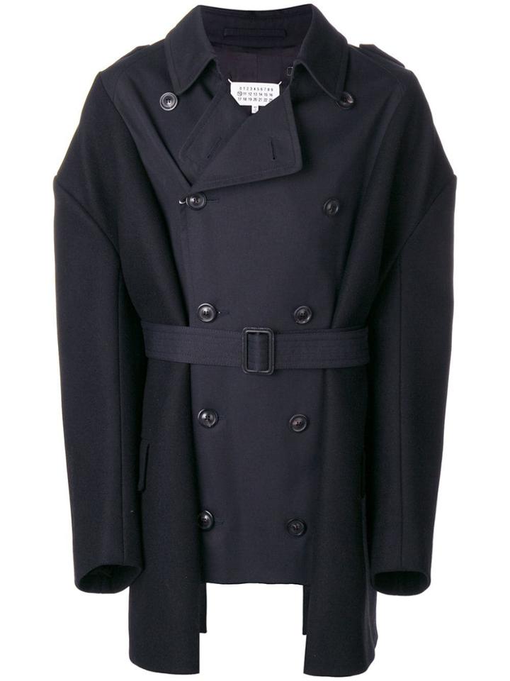 Maison Margiela Panelled Trench Coat - Blue