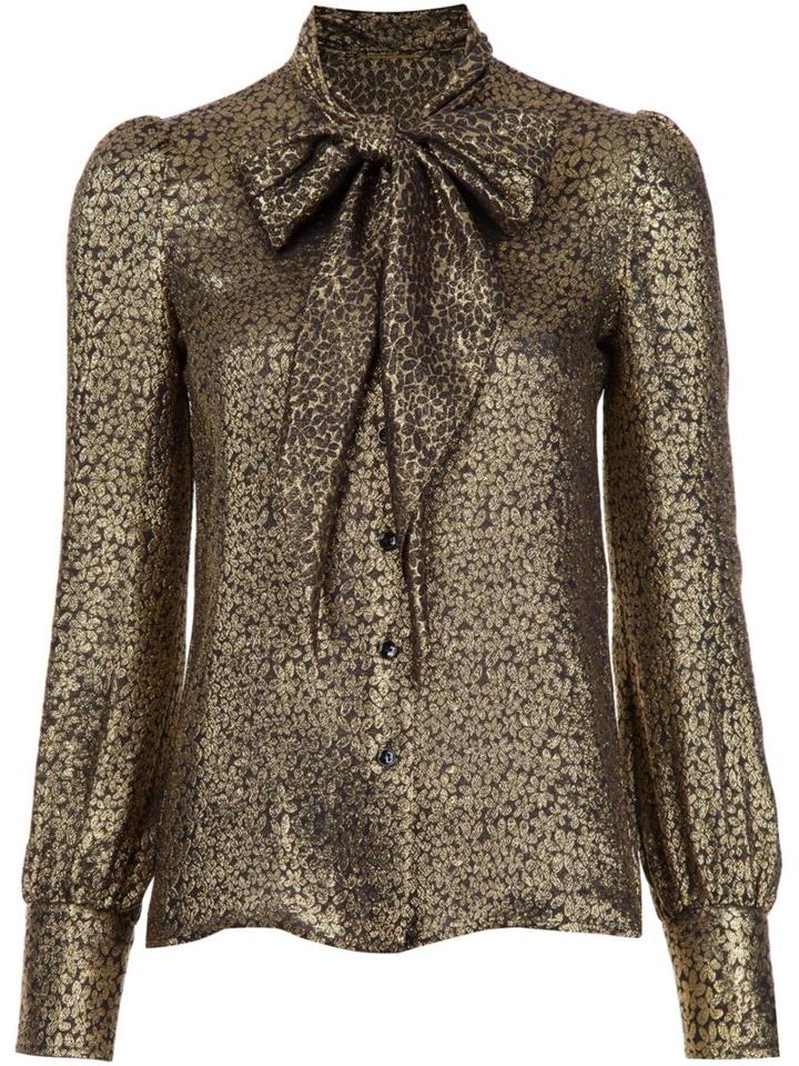 Saint Laurent Tie Neck Blouse
