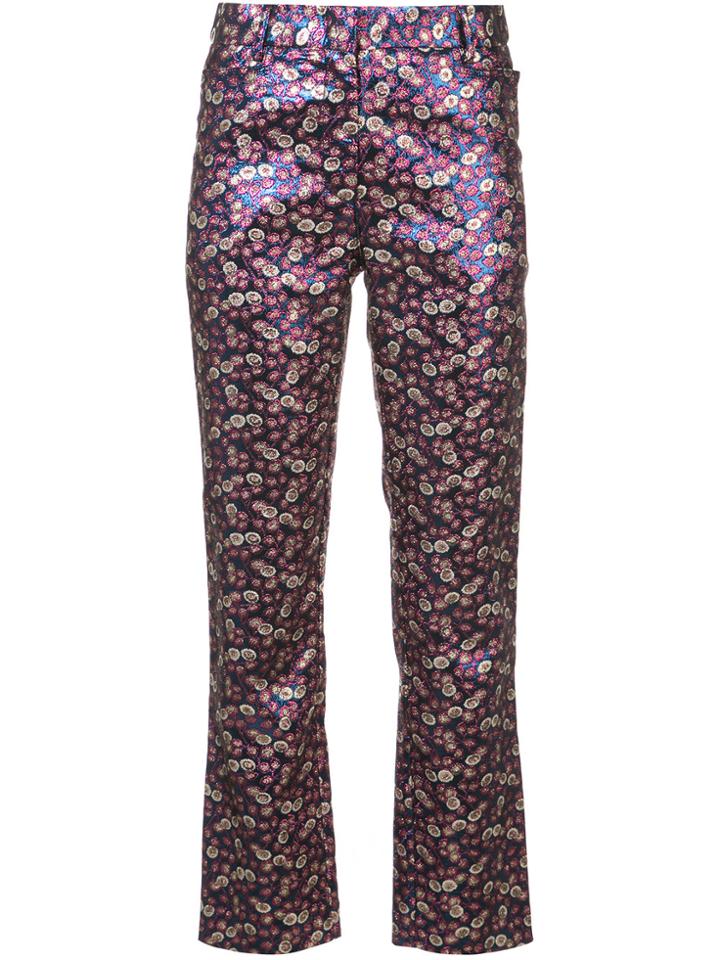 Philosophy Di Lorenzo Serafini Floral Sparkle Flared Trousers - Pink &