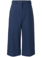 Kenzo Cropped Wide-leg Trousers - Blue
